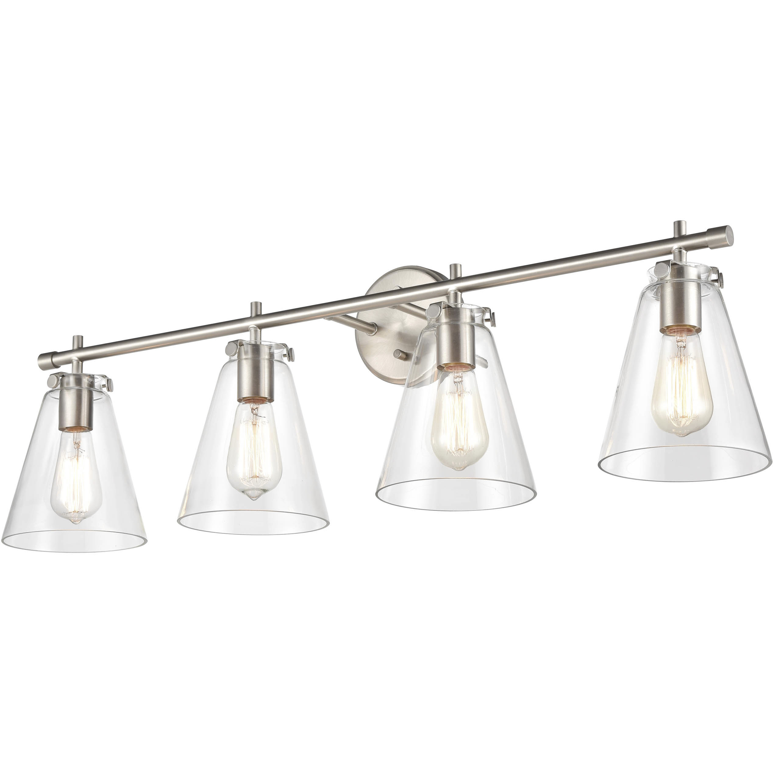 Aliza 4 Light 35 inch Brushed Nickel Vanity Light Wall Light